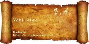 Voki Alex névjegykártya