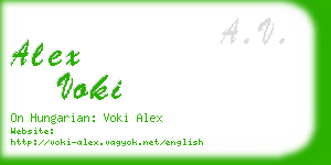 alex voki business card